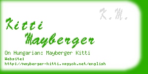 kitti mayberger business card